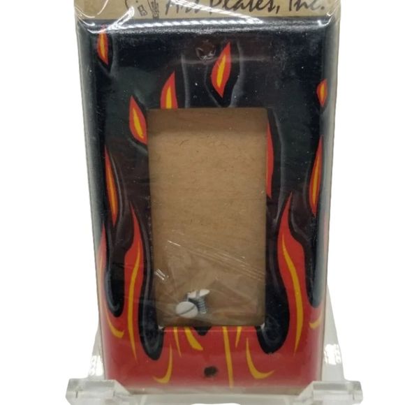 Switchplate Cover Durable Flames Fire Decoupage Art Plates Rocker Slider Decor - Picture 3 of 4